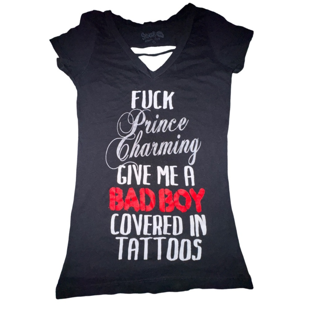 Slit-back bad boy v-neck shirt